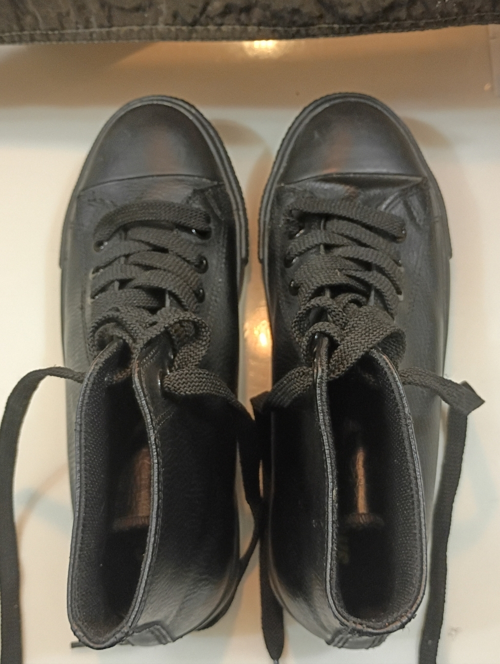 Converse Black Leather SPC High Top Men's Sz 7.5  Women's 9 - Picture 9 of 12